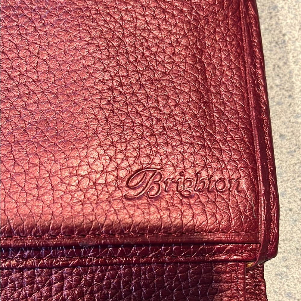 Brighton Red Crossbody Bag with Scalloped Flap - Picture 6 of 12